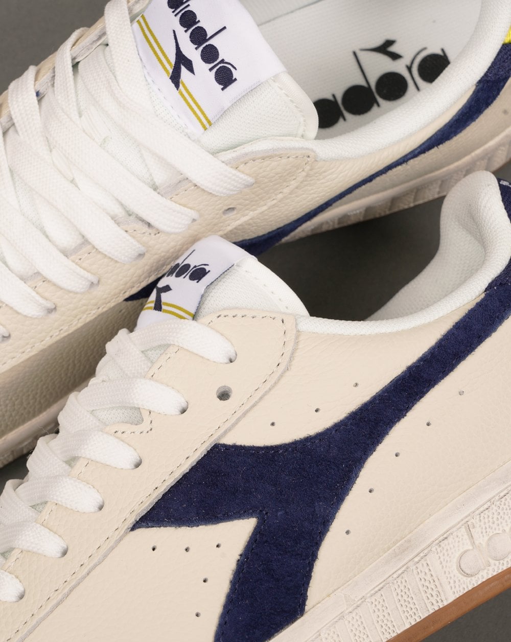 Diadora Game Low Waxed Jersey Trainers Off White / Navy
