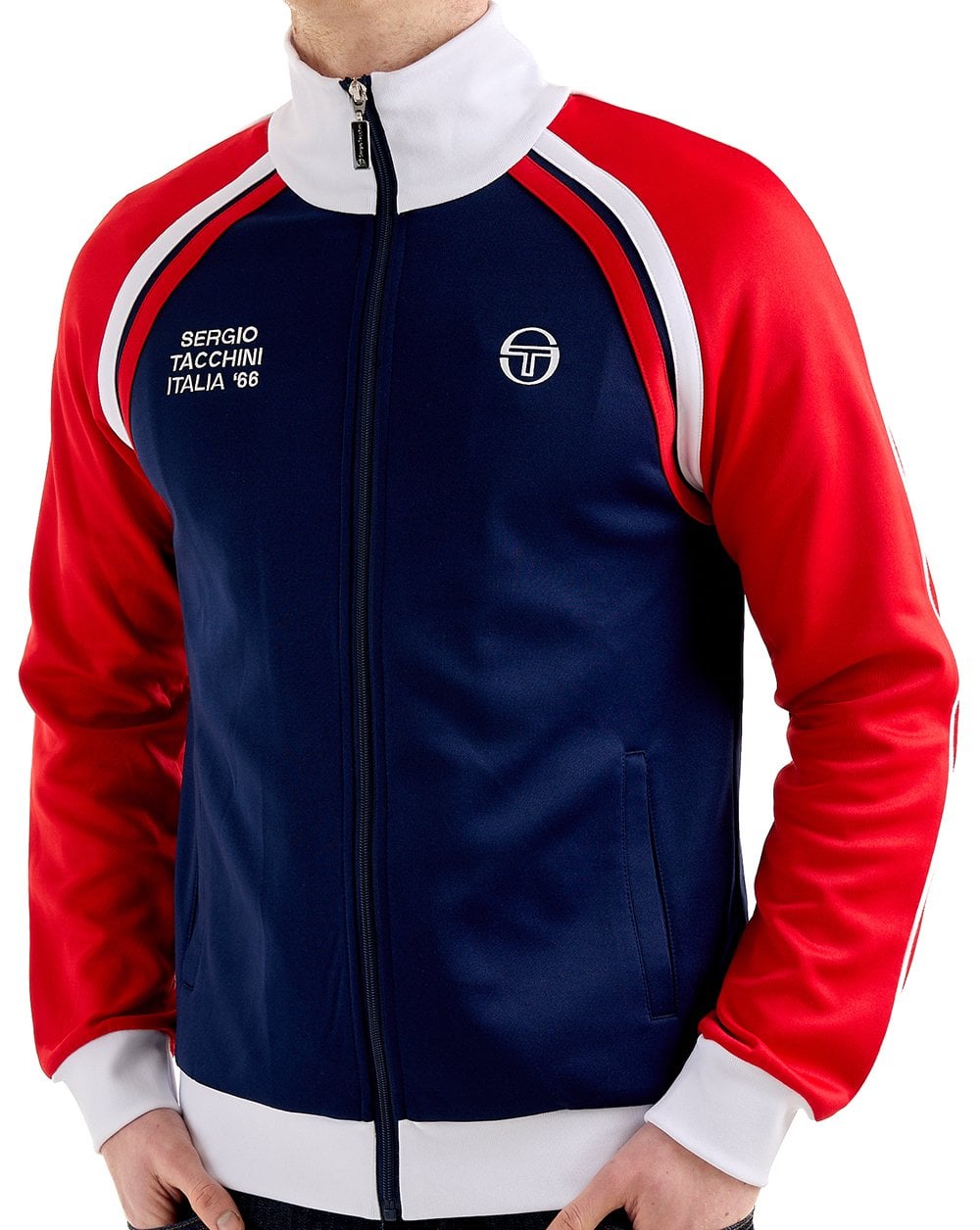 Sergio Tacchini Ghibli Davis Trainingsoberteil Marineblau/Tiefrot