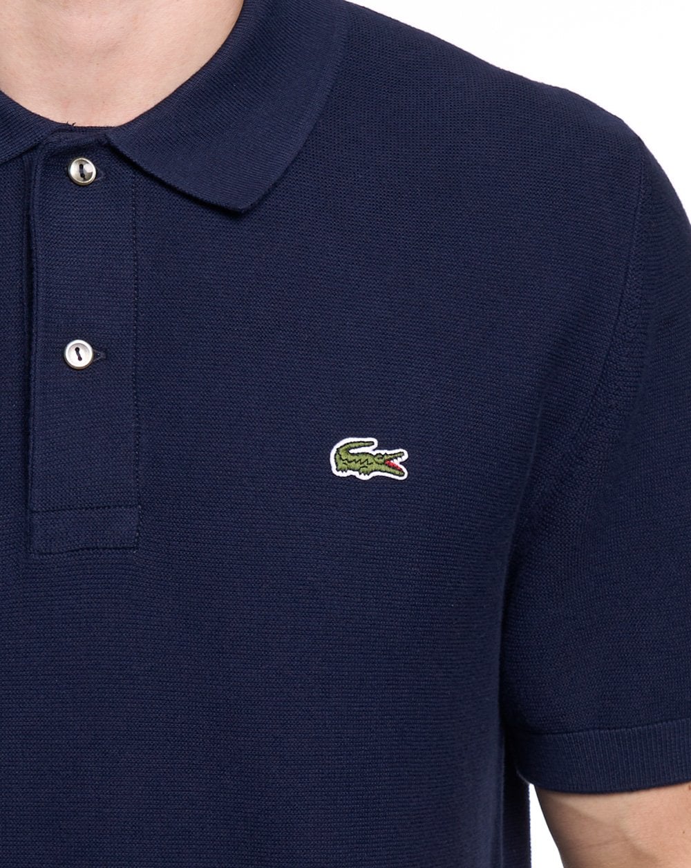 Lacoste Classic Fit Strickpolo, Marineblau