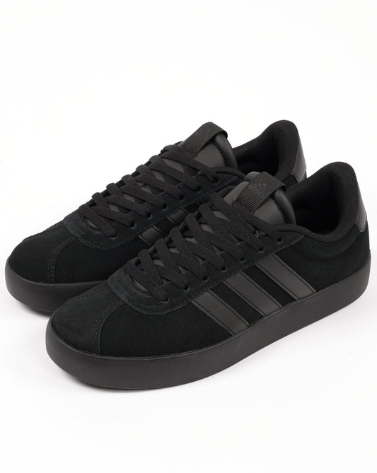Adidas Adidas VL Court Trainers Black Suede