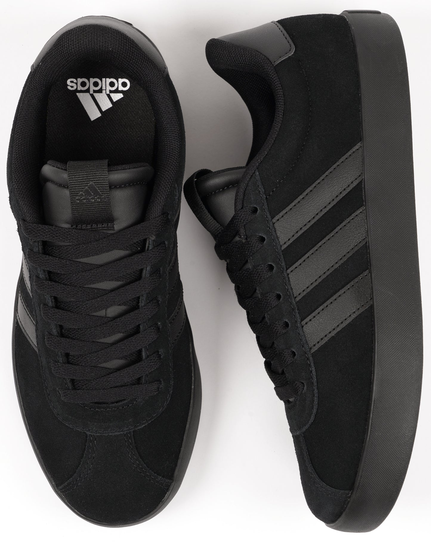Adidas VL Court 3.0 Trainers Black Suede