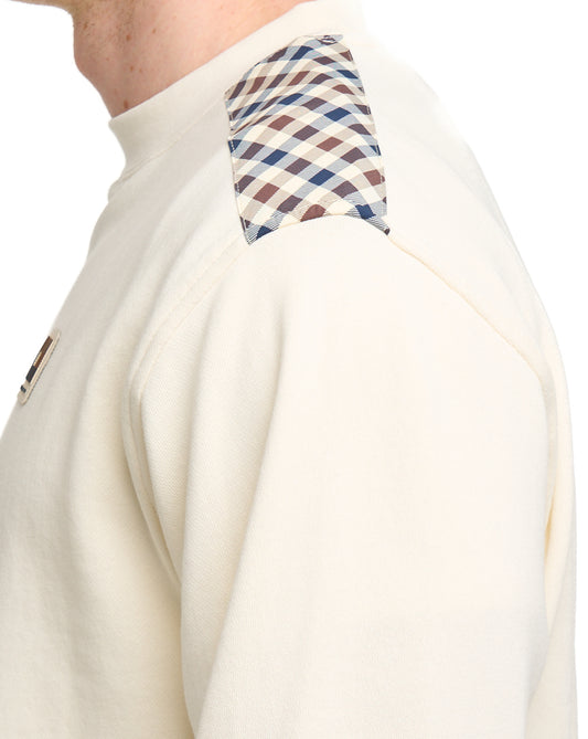 Aquascutum Aquascutum Lamina Crew Sweatshirt Old White