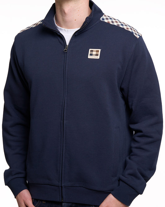 Aquascutum Aquascutum Lamina FZ Sweatshirt Navy
