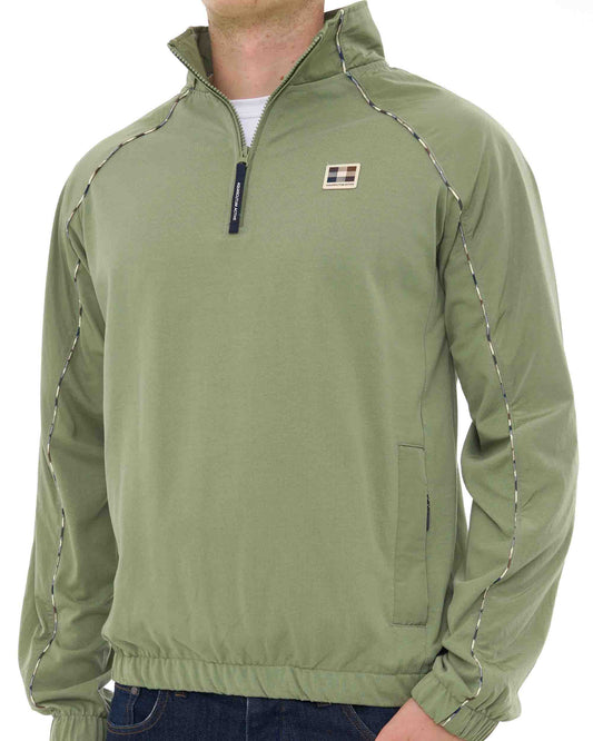 Aquascutum Aquascutum Qtr Zip Tech Sweat Army Green