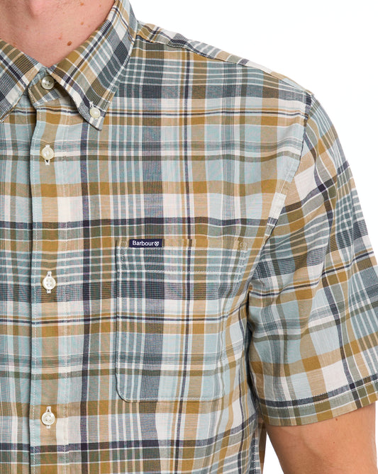 Barbour Barbour Baycliff Checked SS Shirt Whisper White