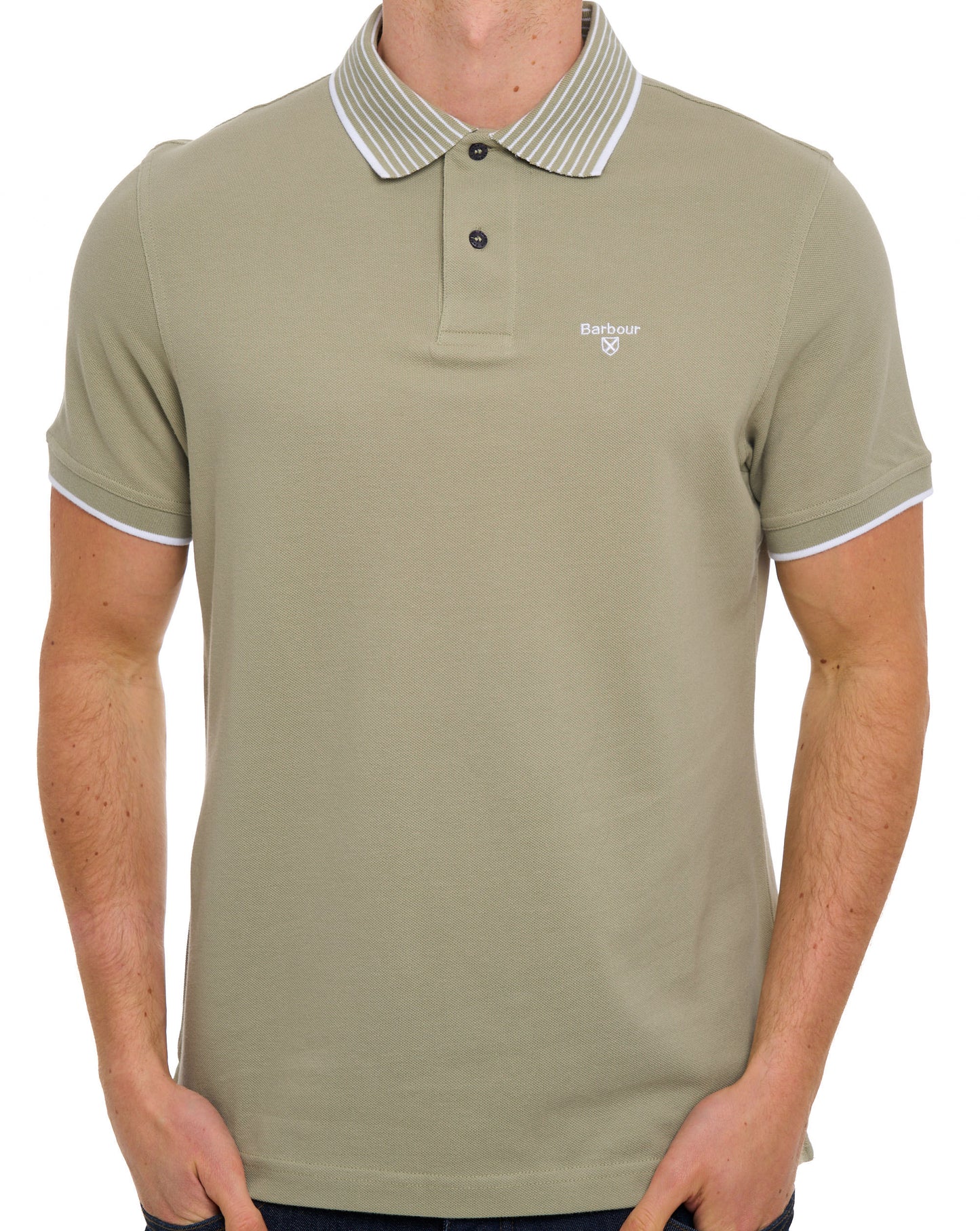 Barbour Denwick Polo Shirt Mineral Green
