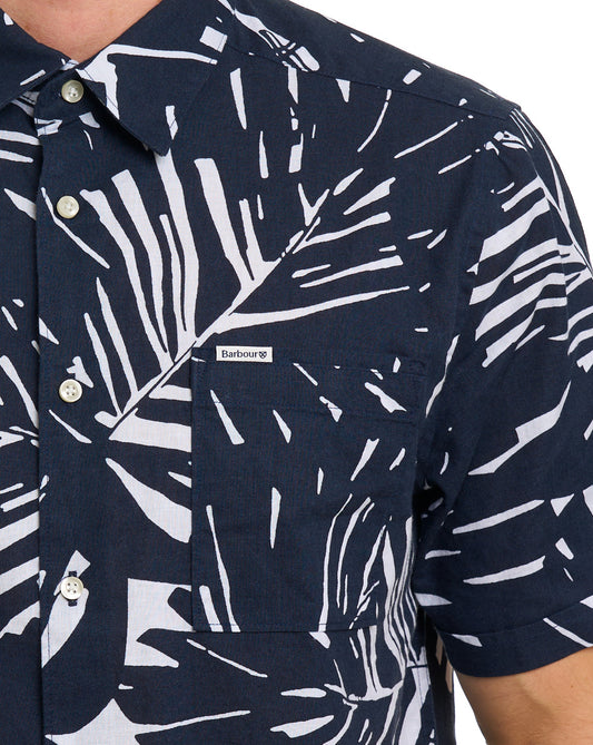 Barbour Barbour Edenwood Printed SS Shirt Navy