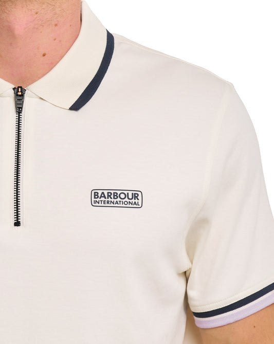 Barbour International Barbour International Panter Interlock Polo Whisper White
