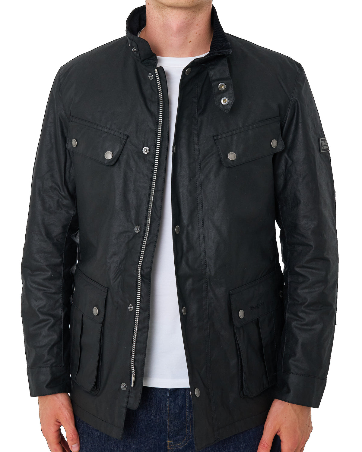 Barbour International Tourer Duke Wachsjacke Schwarz