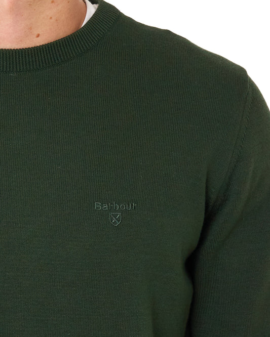 Barbour Barbour Pima Cotton Crew Neck Jumper Sage