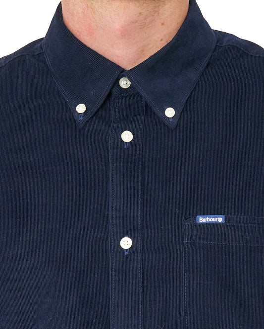 Barbour Barbour – Ramsey – Maßgeschneidertes Cordhemd in Marineblau