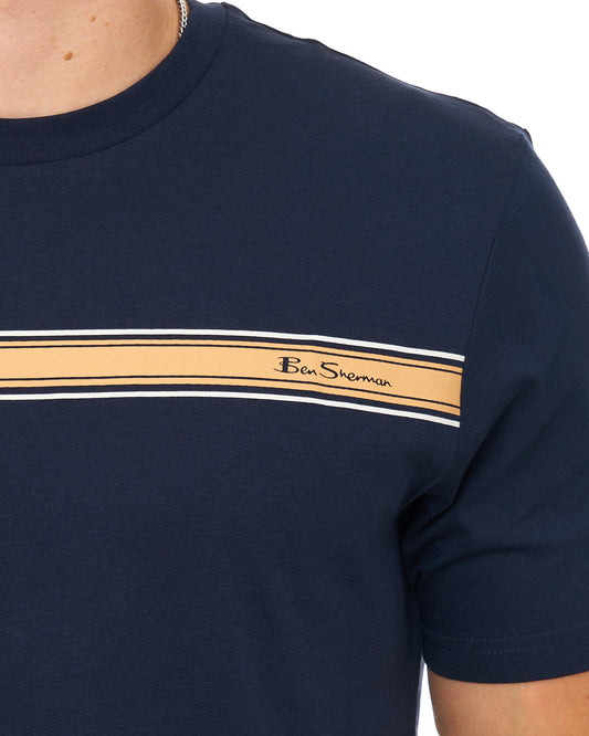Ben Sherman Ben Sherman Core Stripe T Shirt Dark Navy