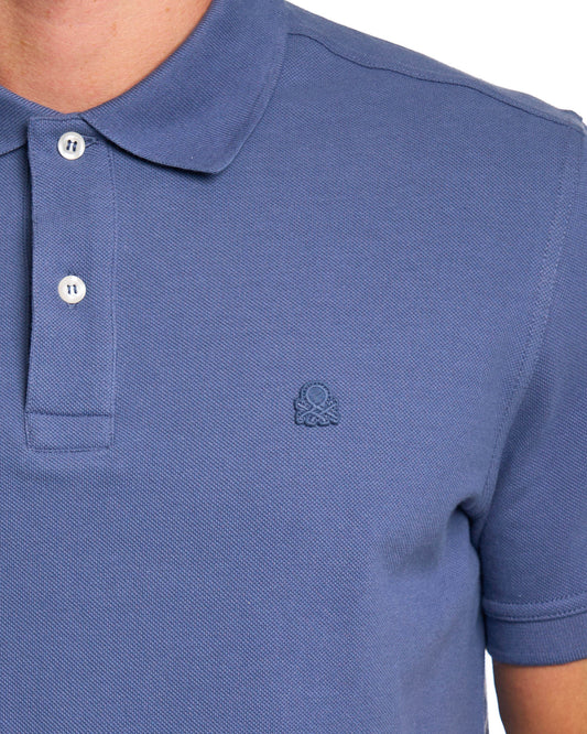 Benetton Benetton Polo Shirt Tonal Petrol Blue