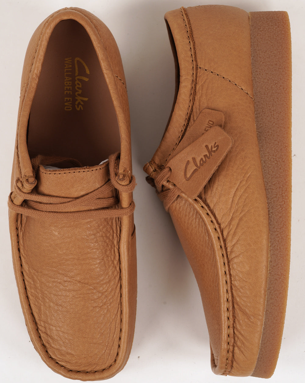 Clarks Wallabee Shoes Tan Leather