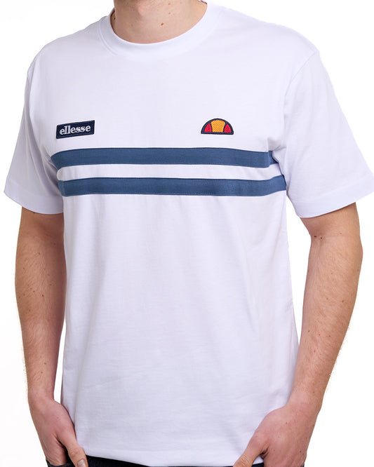 Ellesse Ellesse Duo Stripe T-Shirt Weiß/Blau