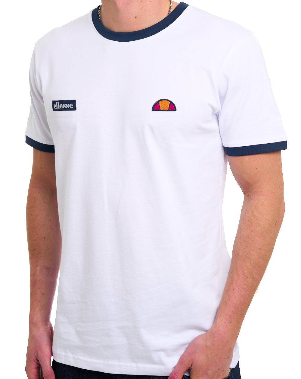 Ellesse Ringetto T-Shirt Weiß/Marineblau