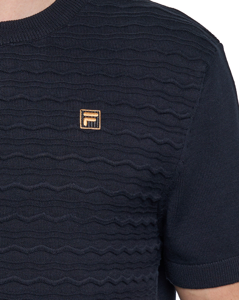 Fila Gold Don Knitted T Shirt Black