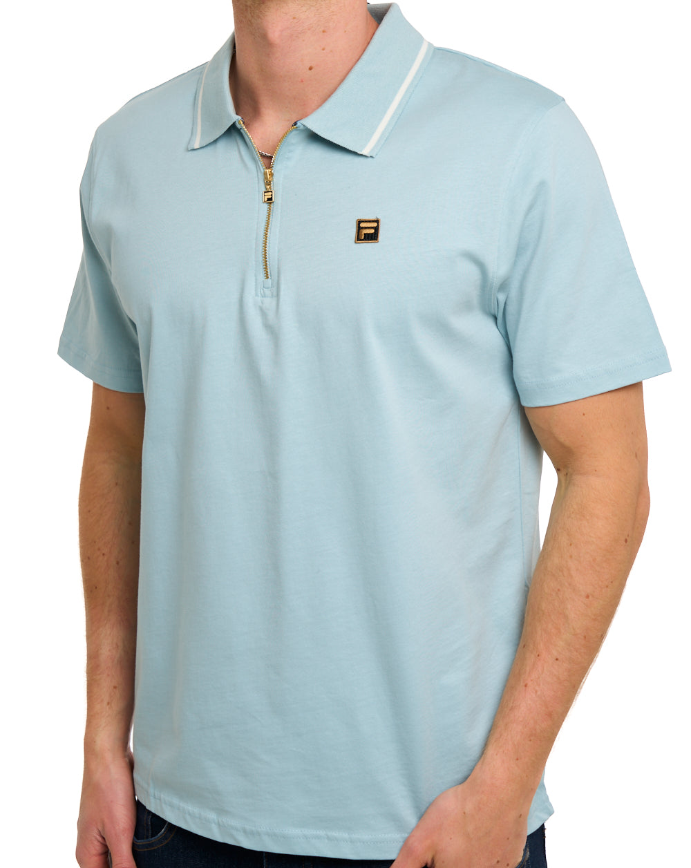 Fila Gold Lemar Zip Polo Sterling Blue