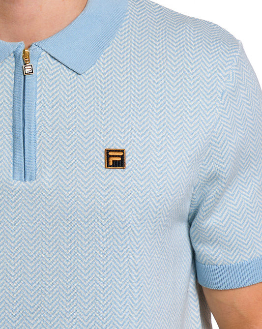 Fila Gold Fila Gold Marty Herringbone Polo Sterling Blue
