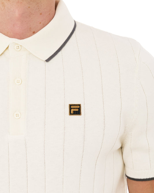 Fila Gold Fila Gold Santino Knit Polo Off White