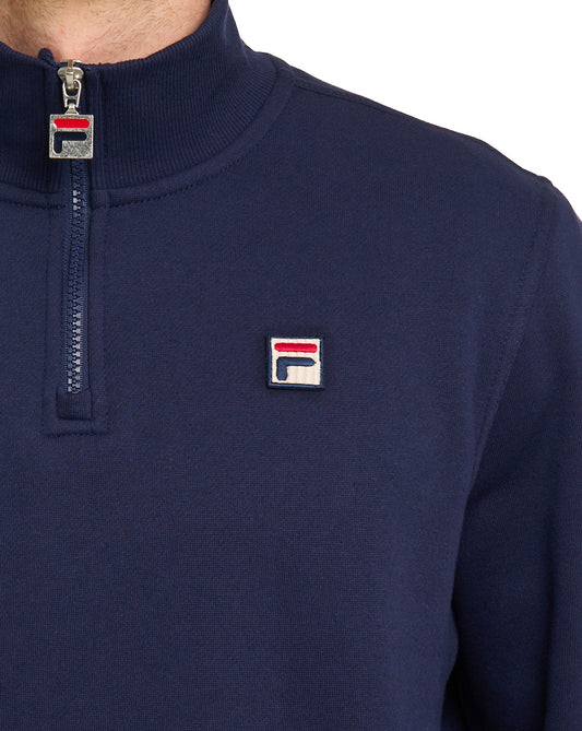 Fila Vintage Fila Vintage 1/4 Zip Sweatshirt Marineblau