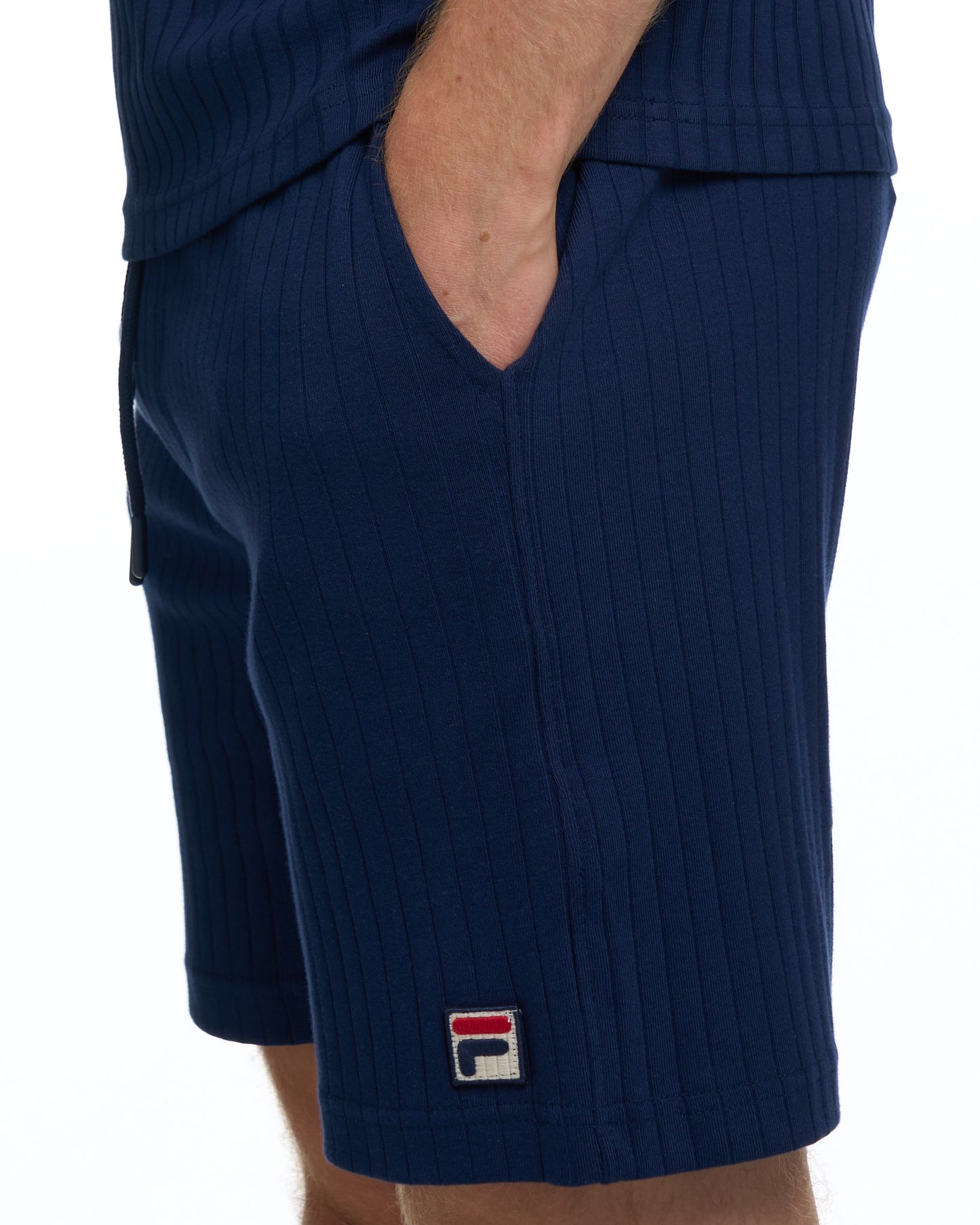Fila Vintage Conrad Ribbed Shorts Navy