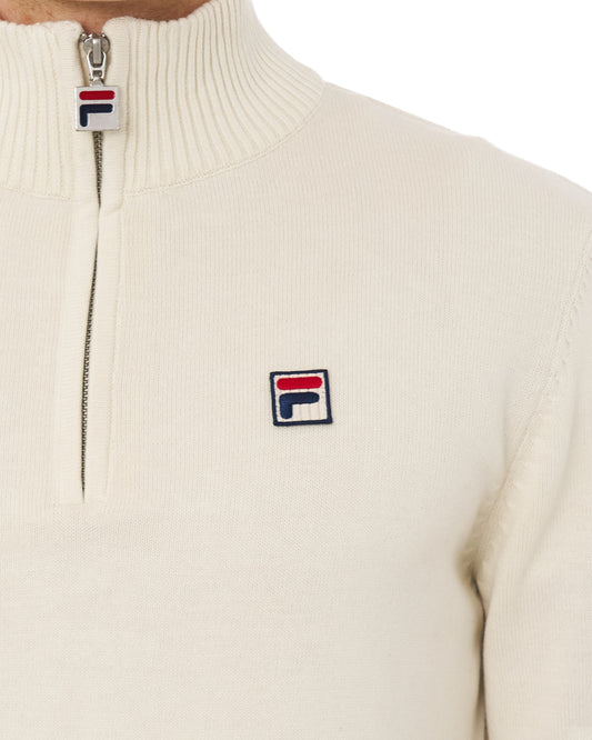 Fila Vintage Fila Vintage Strickpullover mit 1/4-Reißverschluss, Gardenia