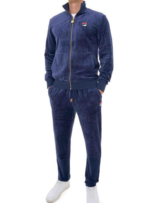 Fila Vintage Fila Vintage Eddie Velour Track Pants Navy