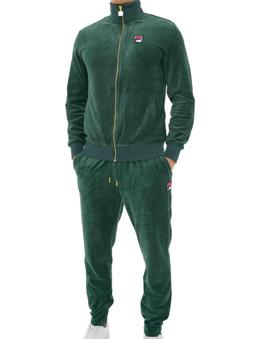 Fila Vintage Fila Vintage Nero Velour Track Top Pine Green