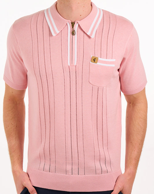 Gabicci Vintage Gabicci Vintage Johnson Strickpolo in zartem Rosa