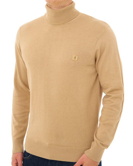 Gabicci Vintage Gabicci Vintage Ricardo Roll Neck Knit Caramel