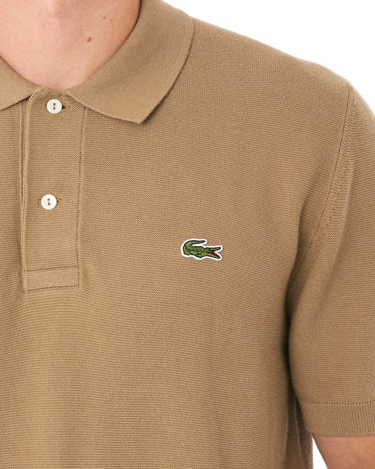 Lacoste Lacoste Classic Fit Knitted Polo Camel