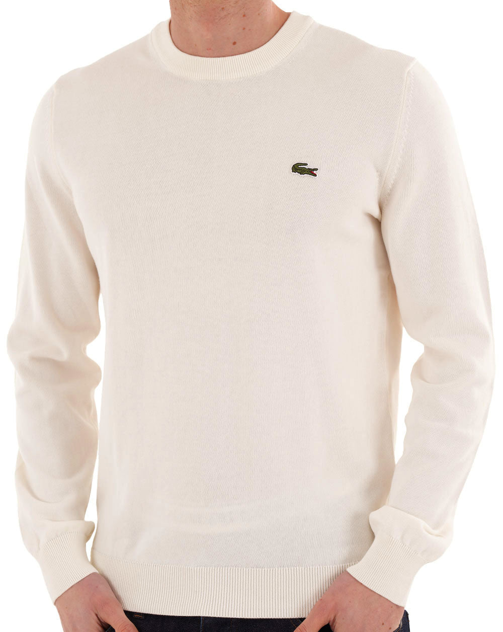 Lacoste Rundhals-Strickpullover Mehl