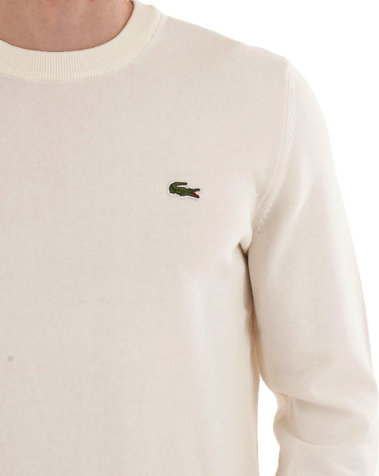 Lacoste Lacoste Rundhals-Strickpullover Mehl