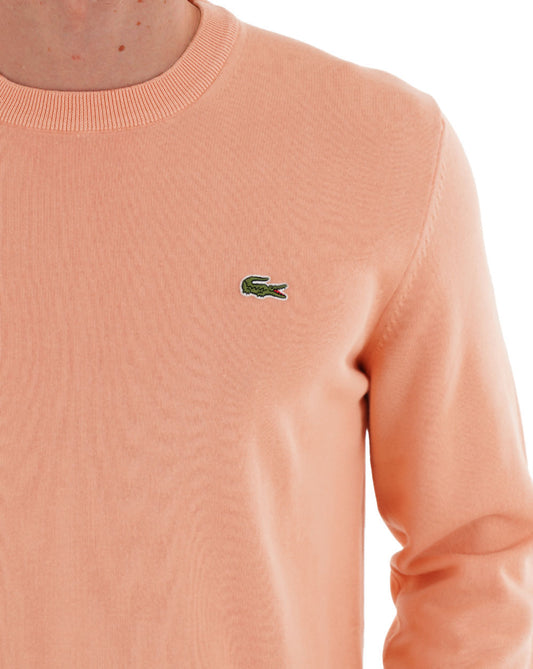 Lacoste Lacoste Strickpullover mit Rundhalsausschnitt, Pfirsich