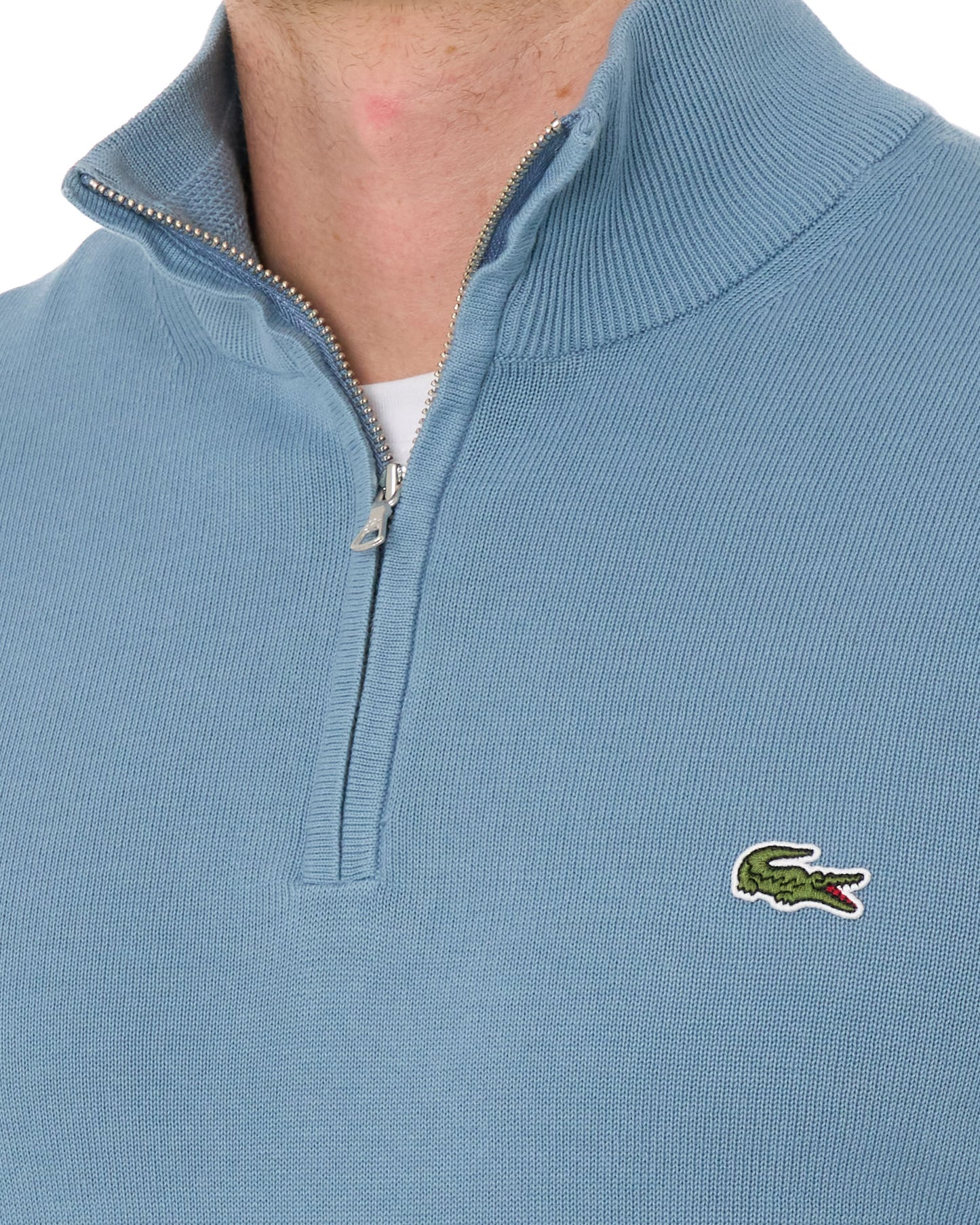 Lacoste Half Zip Knit Jumper Grayish Blue