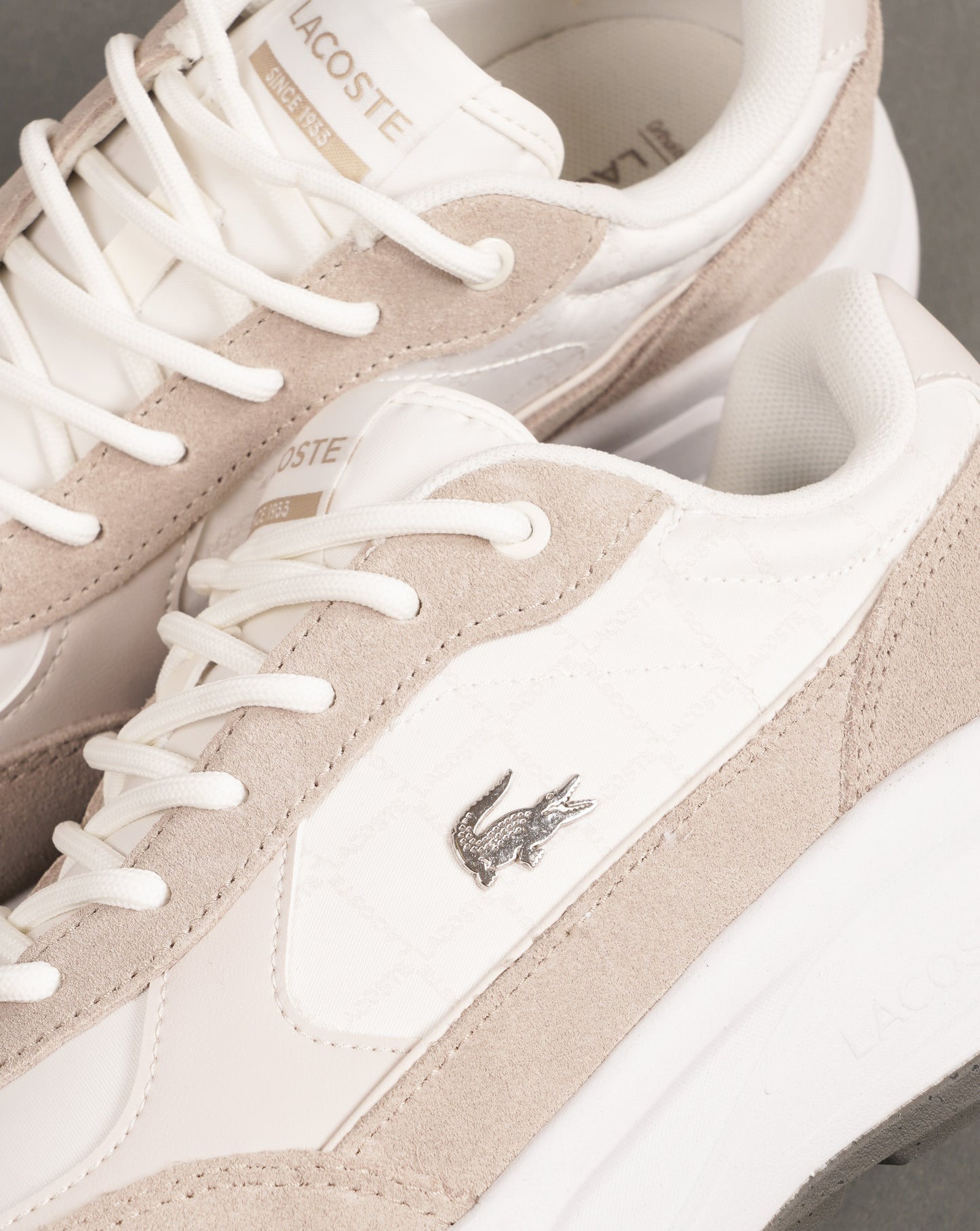 Lacoste Run Set Trainers Natural/Off White
