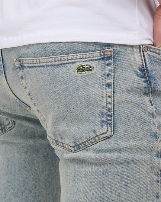 Lacoste Lacoste Slim Fit Indigo Jeans Washed Bleach
