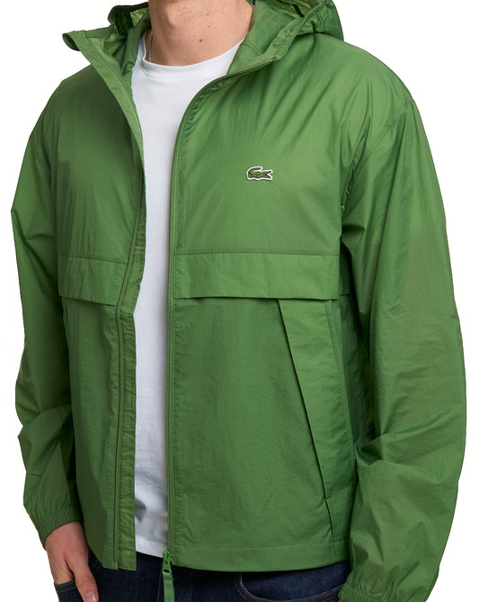 Lacoste Lacoste Water-Repellent Lightweight Packable Jacket Green