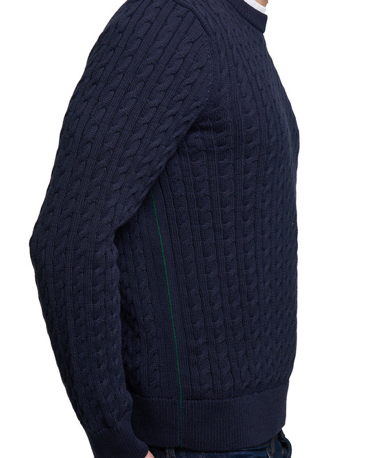 Lacoste Lacoste Zopfstrickpullover Marineblau