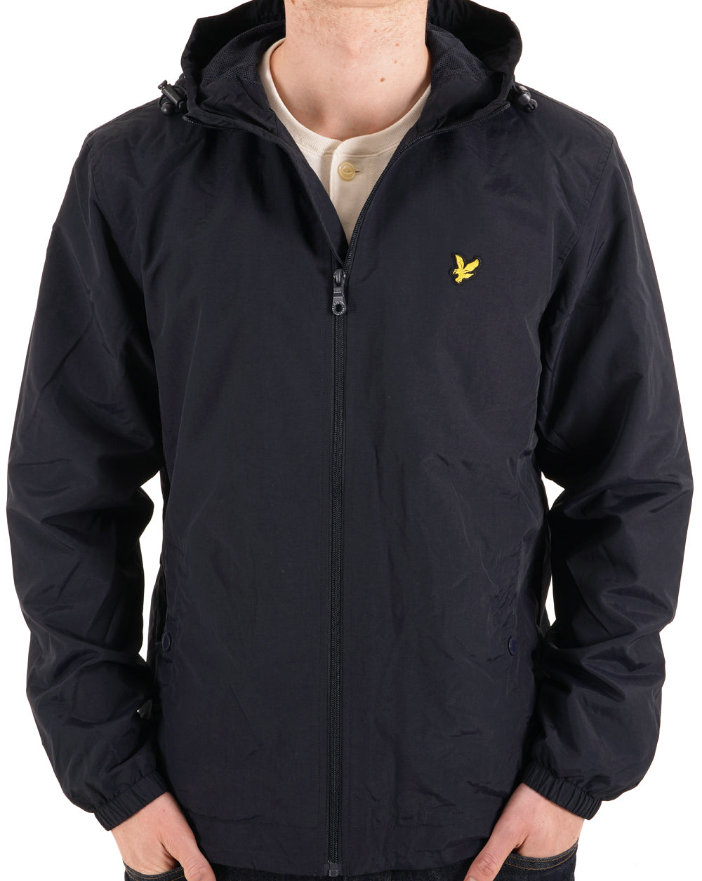 Lyle And Scott Zip Through Hooded Jacket Navy