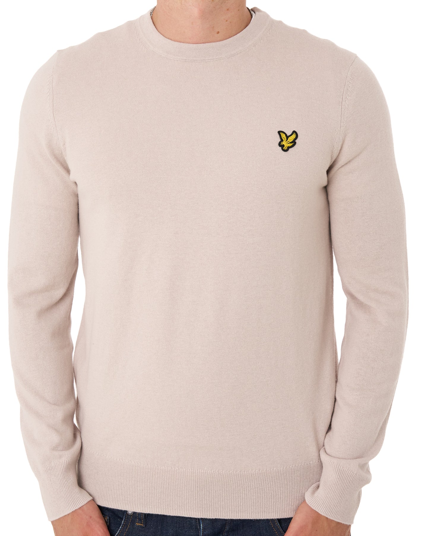 Lyle & Scott Cotton Merino Crew Jumper Stone