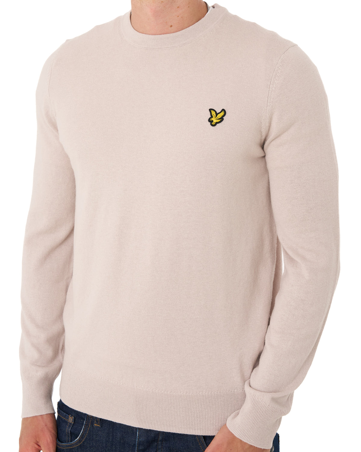 Lyle & Scott Cotton Merino Crew Jumper Stone