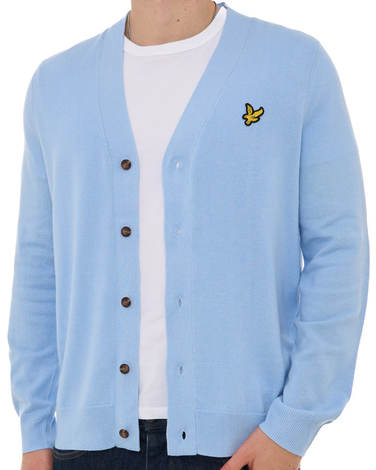 Lyle And Scott Lyle & Scott Knitted Classic Cardigan Light Blue