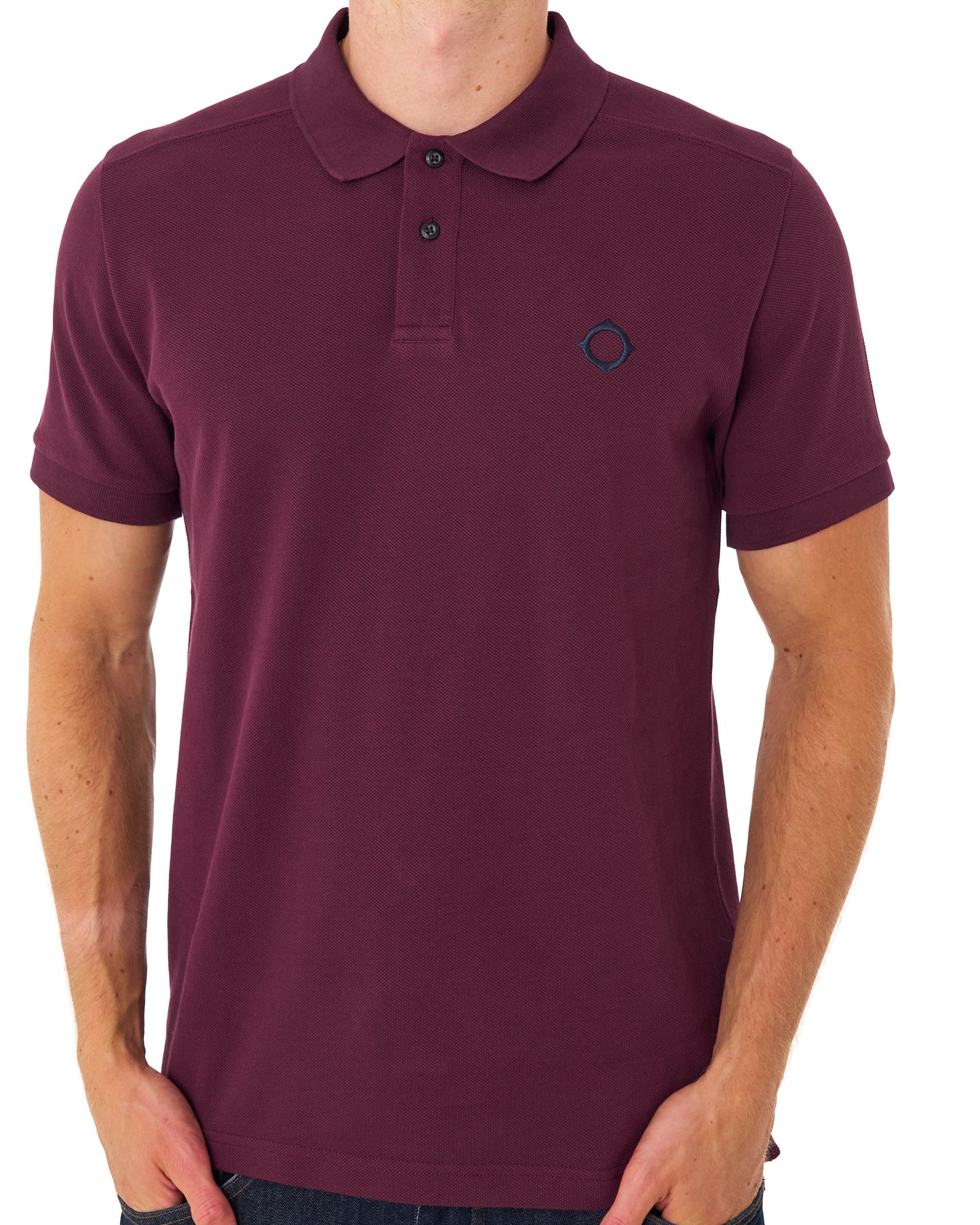 MA.STRUM Pique Polo Wine