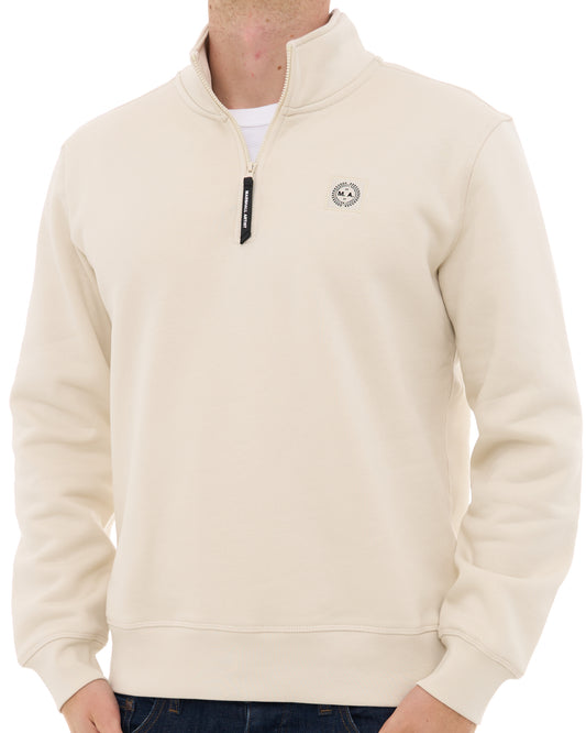 Marshall Artist Marshall Artist Marchio 1/4 Zip Sweat Silver Birch