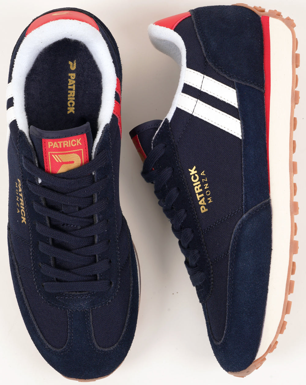 Patrick Monza Trainers Navy/White/Red