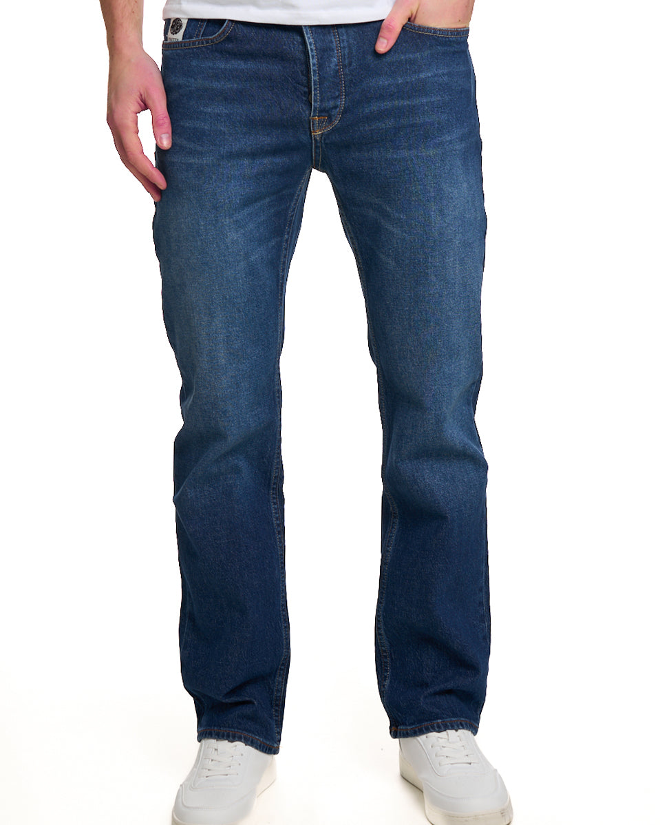 Pretty Green Burnage Regular Fit Jeans 6 Month Wash