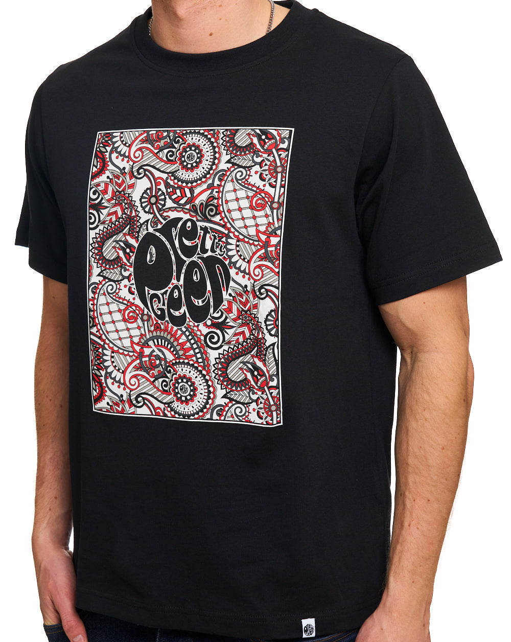 Pretty Green Resonance Box Logo T Shirt Black