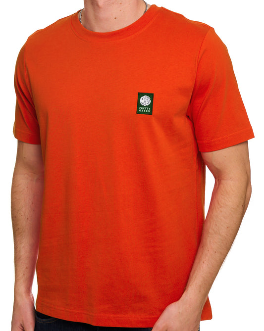 Pretty Green Hübsches grünes Sinclair-T-Shirt, leuchtend rot